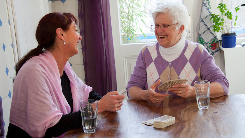 Dementia tip - playing cards helps keep patient engaged